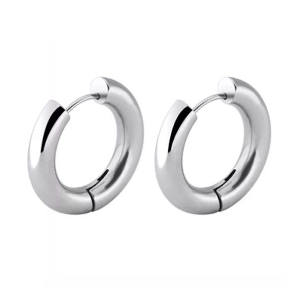 Stainless Steel 18K PVD Plated Hoop Earrings Simple Versatile Suitable for Both Men and Women Hip Hop Style