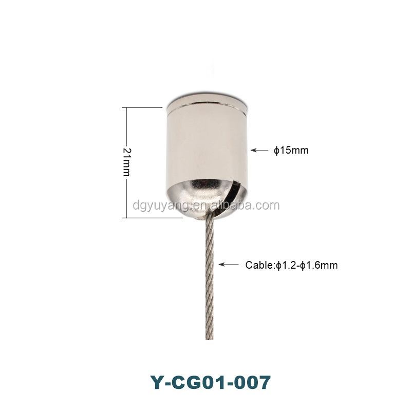 Adjustable Brass Cable Rope Gripper Efficient Stainless Steel Track Light Suspension Kit Cable Clips for Wire Hanging System