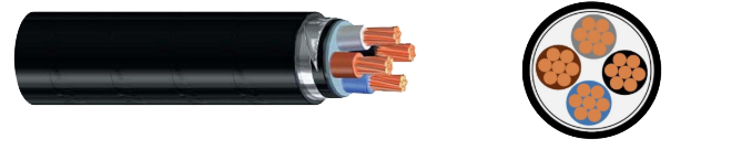 Armoured Control Electrical Cable N2XBY XLPE Insulated Control Cable CU/XLPE/STA/PVC