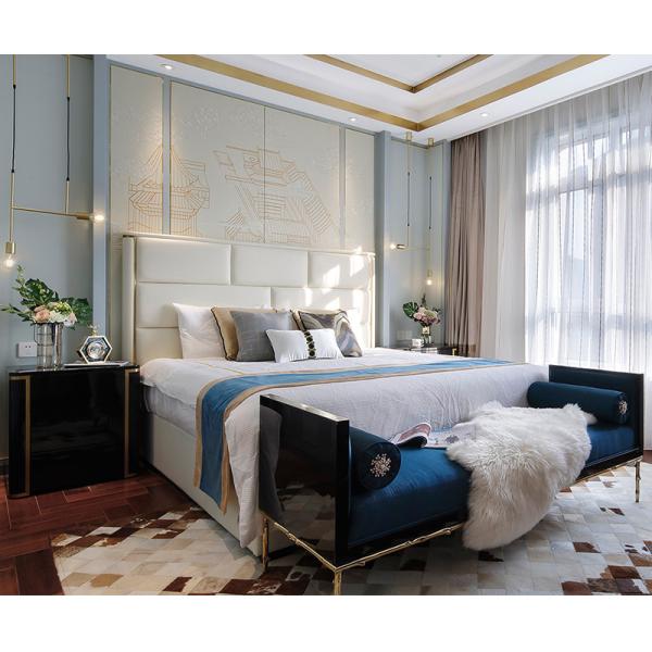 Богато украшенная 450mm современная спальня таблицы Nightstand 0.55m ящика современная бортовая