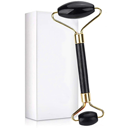 Box OEM Natural Quartz Gua Sha Stone Black Obsidian Jade Guasha Massage Roller for Facial Skincare Tool Set