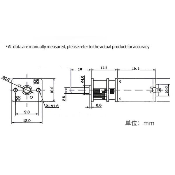 Smart Car Micro Motor JGA12-N30 Dc 6v Motor With Gear Box 6v Dc Motor 30 Rpm Metal Gear Box