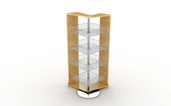 3 tray foldable wire cosmetic display rack with banner holder