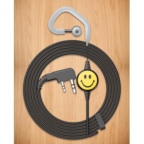Flexible Acoustic Clear Tube Microphone Two Way Radio Headset for Black Walkie Talkie