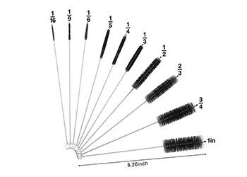 Glass Long Narrow Bottle Brush Hog Bristle Filament Material Long Life Span