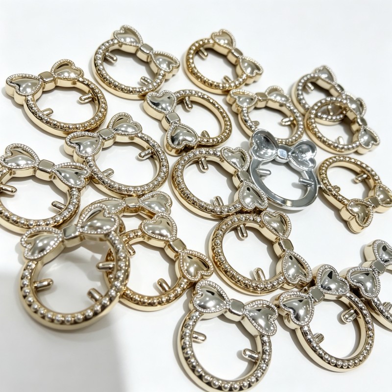 Silver Decorative Shoe Accessories Men'S Shoe Buckles Elegant For Formal Casual Footwear