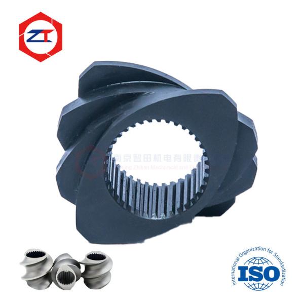 Nitrided Steel Twin Screw Conveying Elements 80CrMoV Material High Torque Anti-Material Sticking Surface For Plastic Extrusion