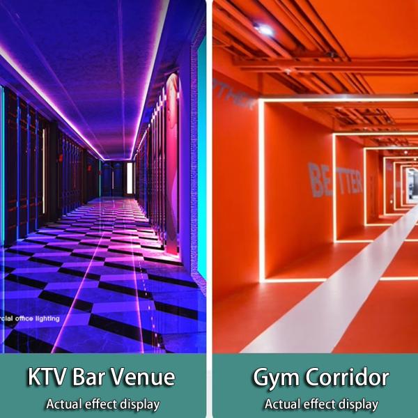 Светодиодный поверхностно-монтируемый линейный свет Алюминиевая канавка Встроенный потолок Линейный свет Скрытый U-образный черный линейный свет