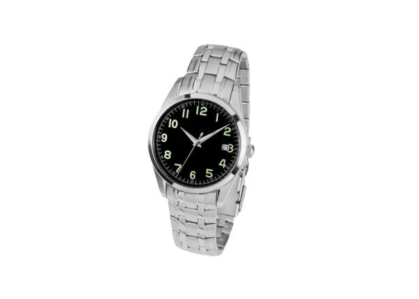 Black Customized Quartz Stainless Steel Watch High End Printed Number Mark