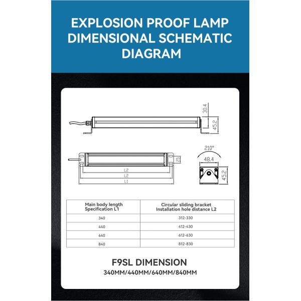 Personnaliser la lampe de travail pour machine-outil, lampe LED industrielle antidéflagrante 24V