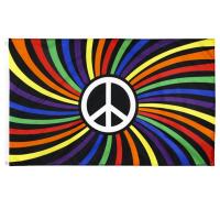 Bandera del símbolo de paz del poliéster 155g de Fade Resistant los 90x150cm