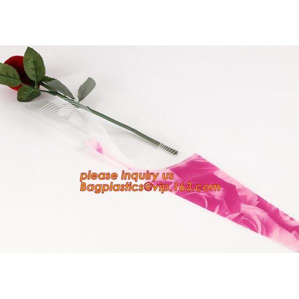 Paper box flower sleeve single rose flower wrapping sleeve,imprineted color high