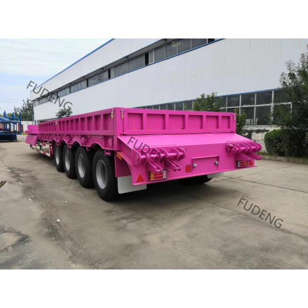 Mechanical Suspension 4 Axles 13 Meter Low Bed Trailer for Africa