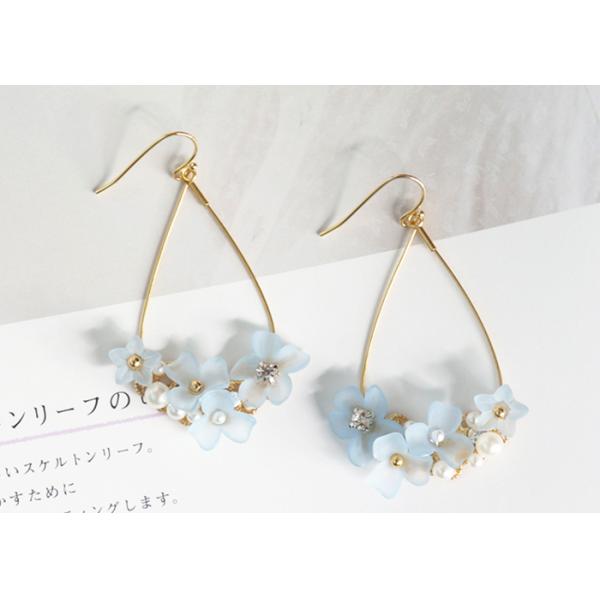 Ballet Lady Germany Resin Flowers Rhinestone Pearl Silver NCovered with 14K Gold Stud Earring