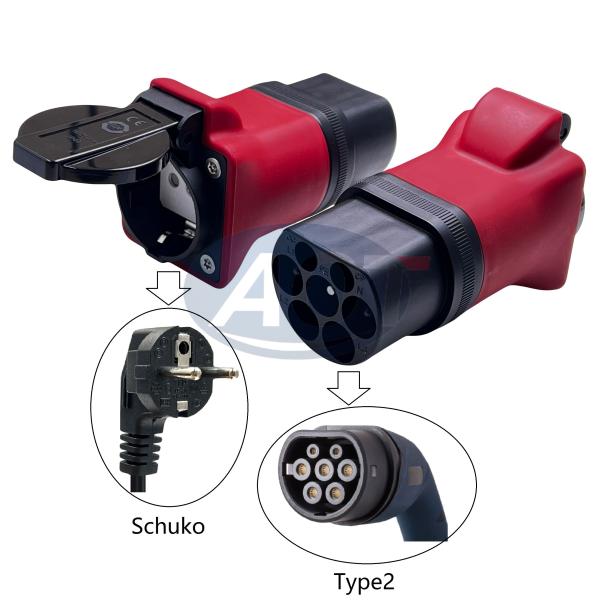 Applicable Models All car which have OBD socket Black EV Type2 Discharger Adaptor with European Standard 7KW EV Charger