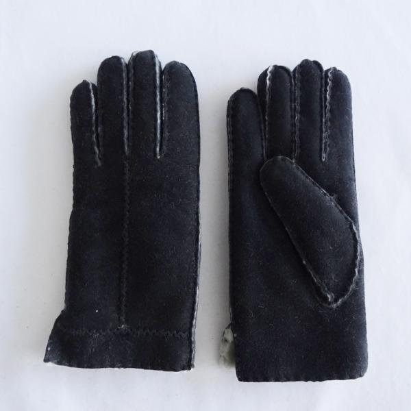 High quality warm double face Australia sheepskin shearling gloves