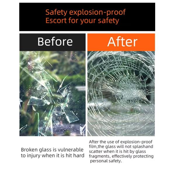 Clear Transparent UV Protection Glass Protection 12 Mil Solar Control Safety Security Window Film