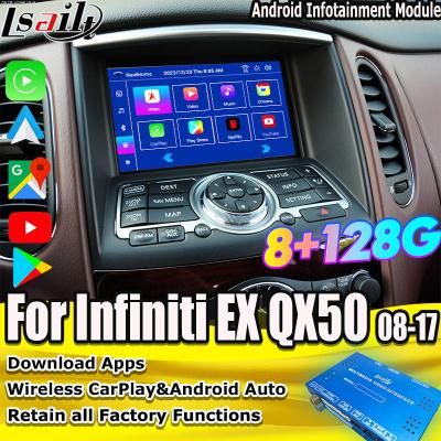 Lsailt 8G Android Infotainment Module para Infiniti EX QX50 2008-2017 Incluído CarPlay sem fio, YouTube, NetFlix