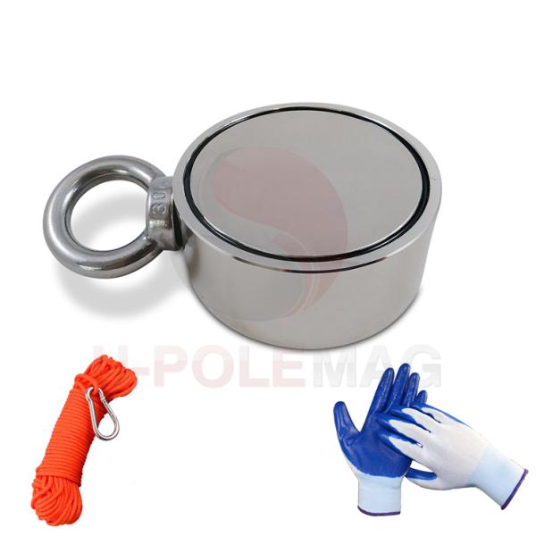 Q235 Coupe d'acier ronde NdFeB aimants aimants de pêche avec 800 KG super forte force de traction