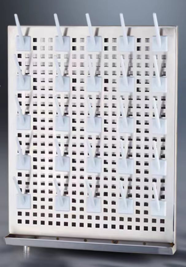Multi Functional Stainless Steel Peg Board Glassware Laboratory Drying Rack Wall Mount