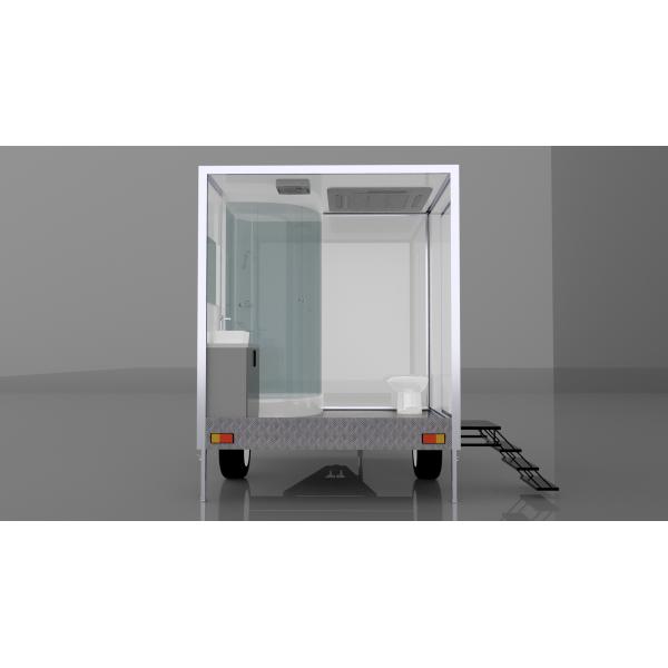 Доступный Функциональный и настраиваемый Мобильный одноместный душевой трейлер Наружный роскошный ванный туалет