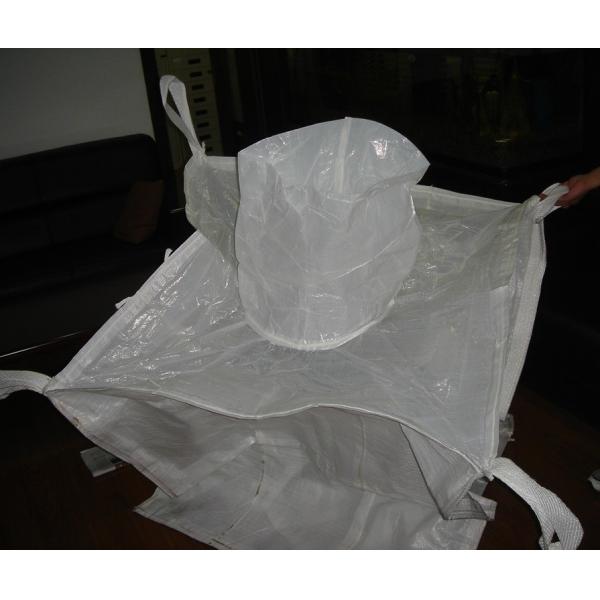 Two Ton Loading PP FIBC Jumbo Bags With Four Loops 10'' High / Fully Belted