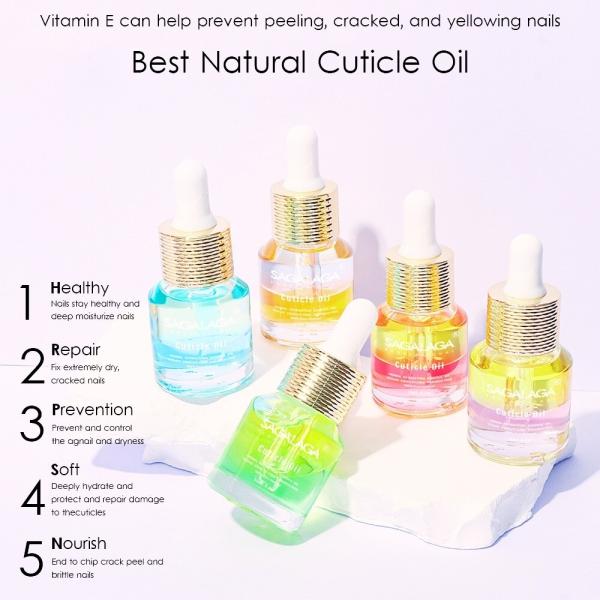 Vitamin E Nail Cuticle Oil 15ml Bottle Natural Essential Oil Nourish and Condition Dry Nails and Cuticles Private Label