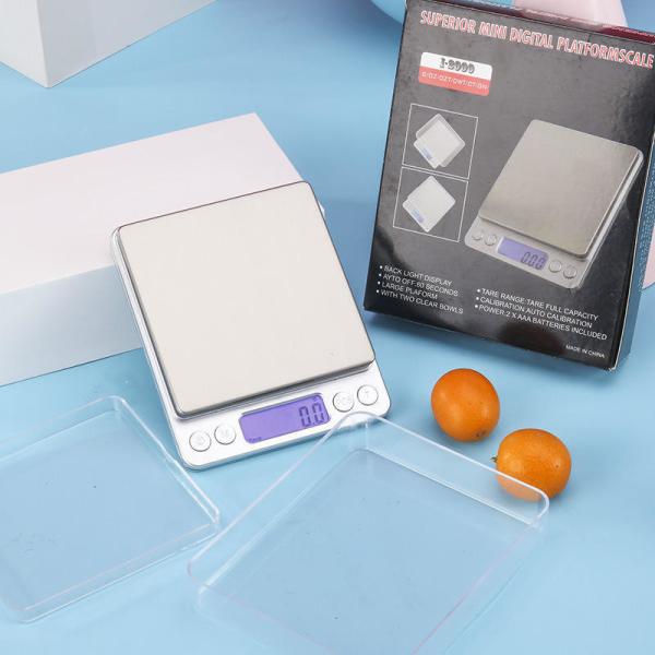 LCD Screen 39*15mm Rectangle 3000g 0.1g Digital Coffee Scale for Convenient Kitchen Food Measurement