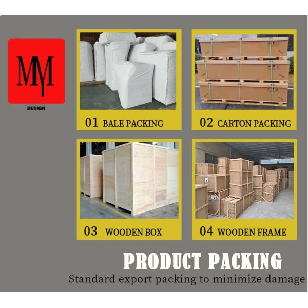 Mail Packing King Size Upholstered Bed with Solid Wood Frame Modern Luxury Bedroom Furniture Collection