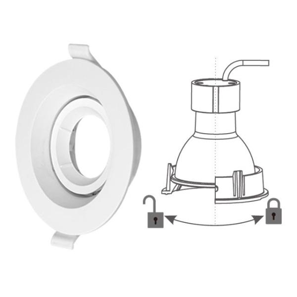 Modern Design LED Light Source Down Light Frame with Adjustable Beam Angle and GU10 Holder
