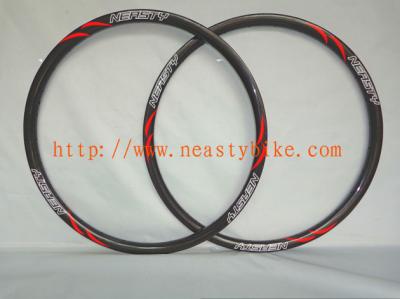 26 MTB bike carbon rims,Full Carbon rims;23mm mountain bicycle wheel and rims(red)