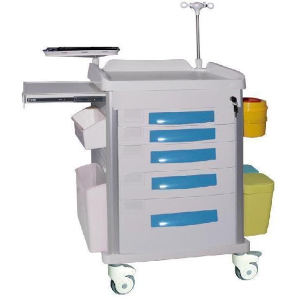 ODM Aluminum Nursing Trolley Crash Medical Emergency Cart