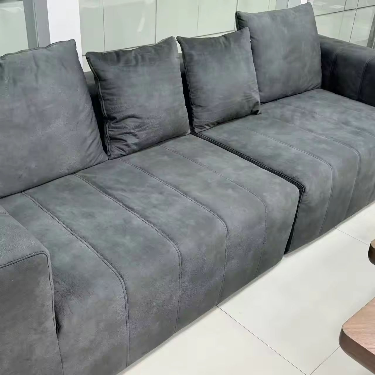 Custom Vacuum Compressed Sofa Sponge Boneless Frameless Sofa Sectional Modular Cloud Couch Compressed Sofa for Living Room