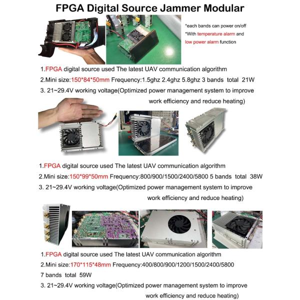 7 ряд системы 1000m трутня Jammer 400mhz ~6ghz трутня диапазонов анти- сжимая