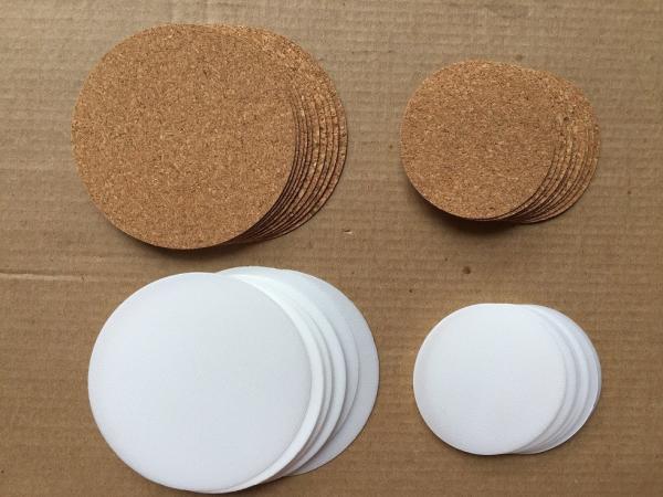 2016 Environmental & Hot Sale Cork Liner Lid in glass jar cap,60mm,80mm