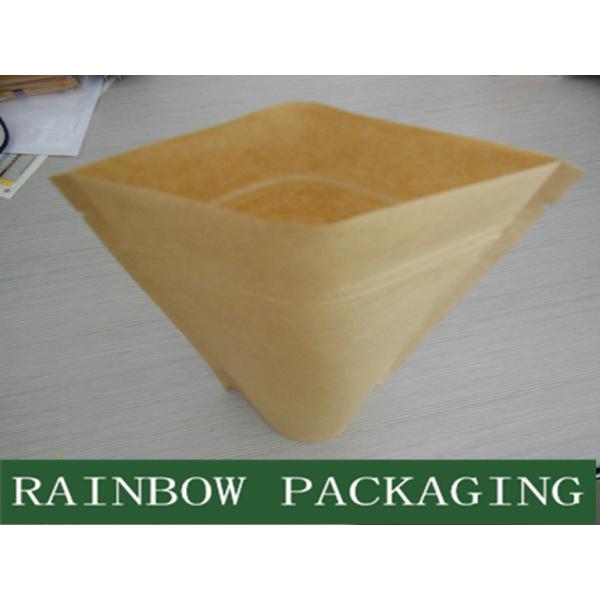 Customized Natural Kraft Paper Bags for Food Packaging , Plain Brown Paper Pouch