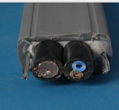 Flat Traveling Cameral Cable for Elevator with CE certificate TVVBG  with Special PVC Jacket in grey  color