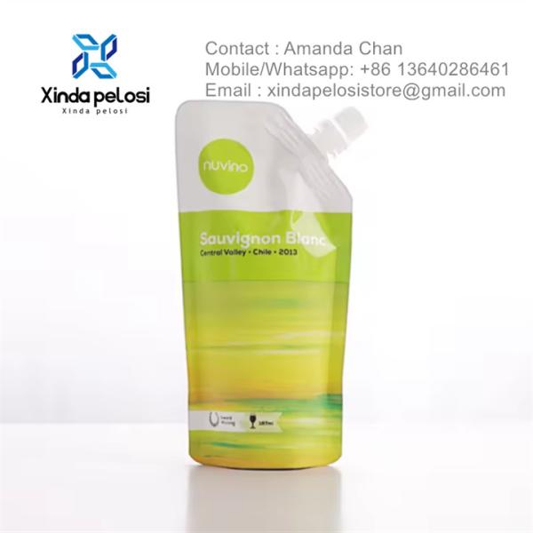 Embalagem de alimentos personalizada de alta qualidade embalagem de plástico Doy Pack Spout com tampa de parafuso para venda