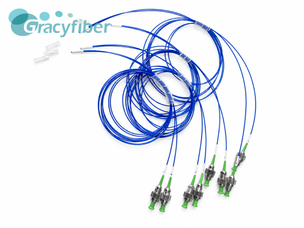 16CH PM Fiber Array | 127μm Pitch, 8° Quartz Block | PM1550 Fiber, Slow Axis to Key | High ER 25dB PMFA | Gracyfiber