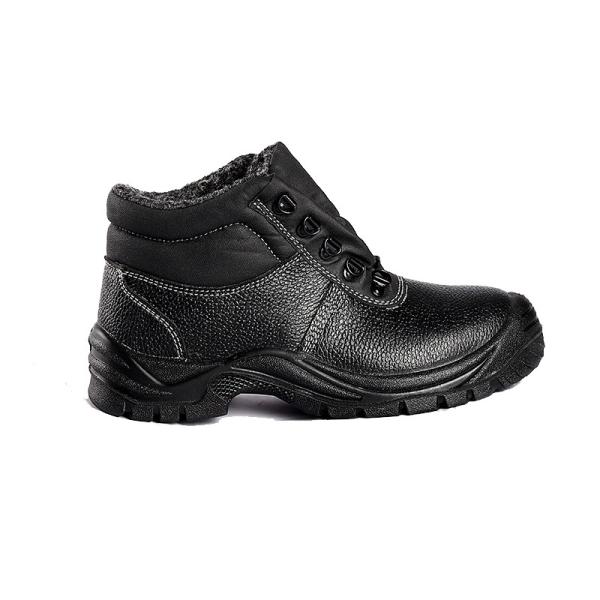 Industrial Anti Puncture Steel Toe Safety Boots Embossed Leather Safety Shoes Anti Slip Oil Resistant