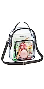 Clear Sling Bag, Stadium Approved Clear Bag, Transparent Chest Daypack for Hiking, Stadium or Concerts