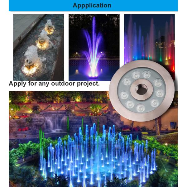 Свет приведенный бассейна управлением RGB IP68 DMX света кольца фонтана подводный