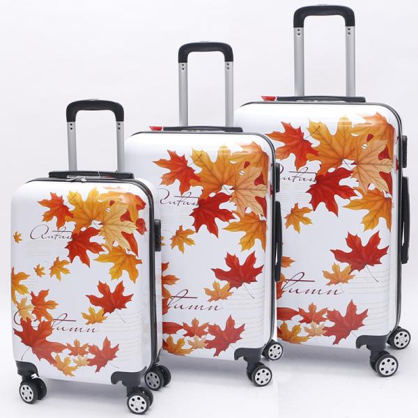 Long Distance Travel Floral ODM 0.8mm Print Luggage Suitcase