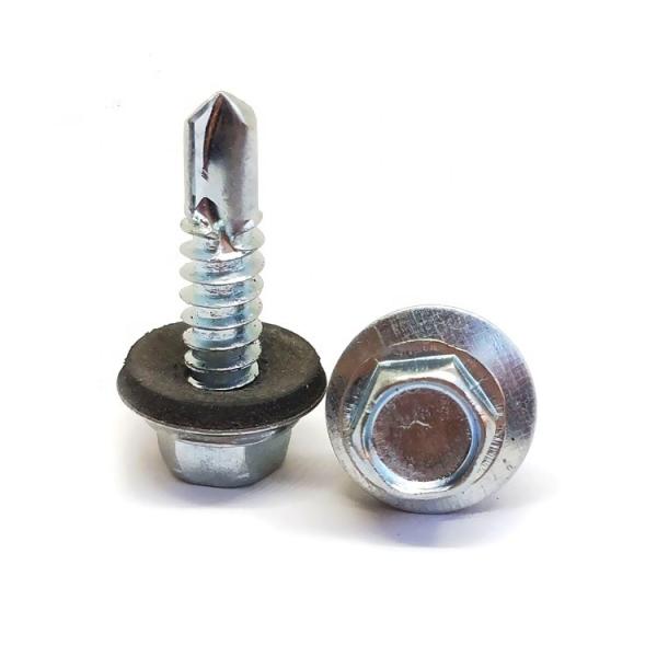 O ST 3,5 da arruela de EPDM encanta os parafusos de furo do telhado do auto da cabeça da flange