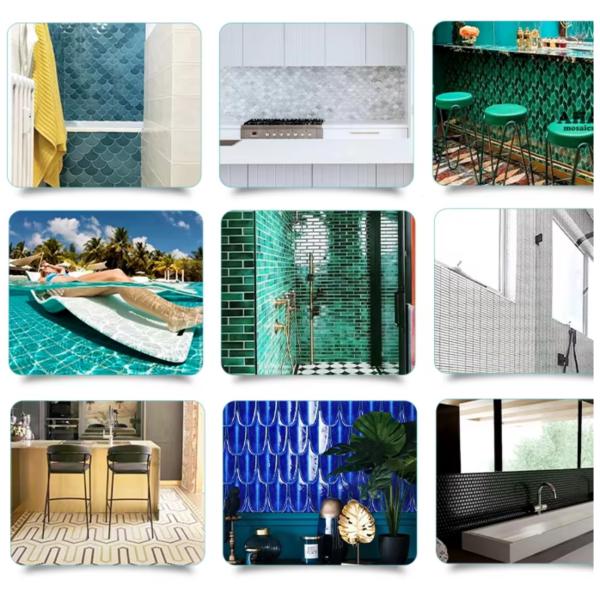 Insert Brass Waterjet Mosaic Glazed Marble Tile For Kitchen Backsplash 12x24