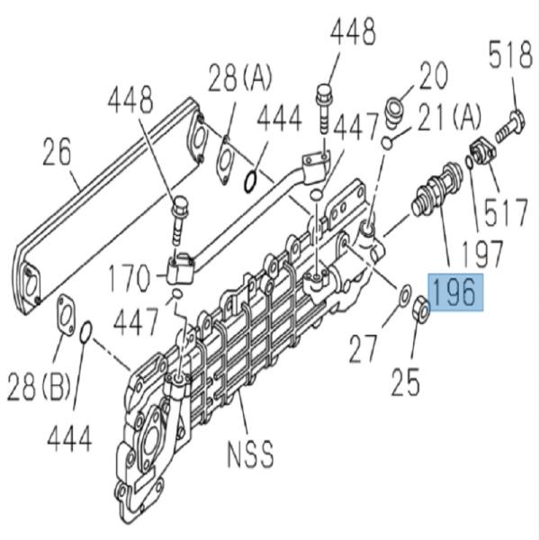 Termostato del enfriador de aceite del motor ISUZU 6HK1 OEM 8-97600936-0