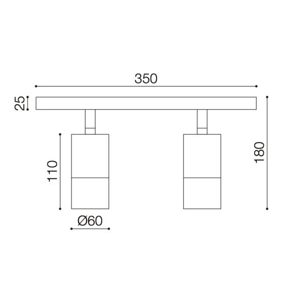2 Heads 3 Heads 4 Heads LED Down Light Fixtures , GU10 Exterior Lights IP54 Rated