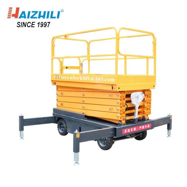 Mobile scissor tables hydraulic electric 500kg 9m indoor scissor lift platform