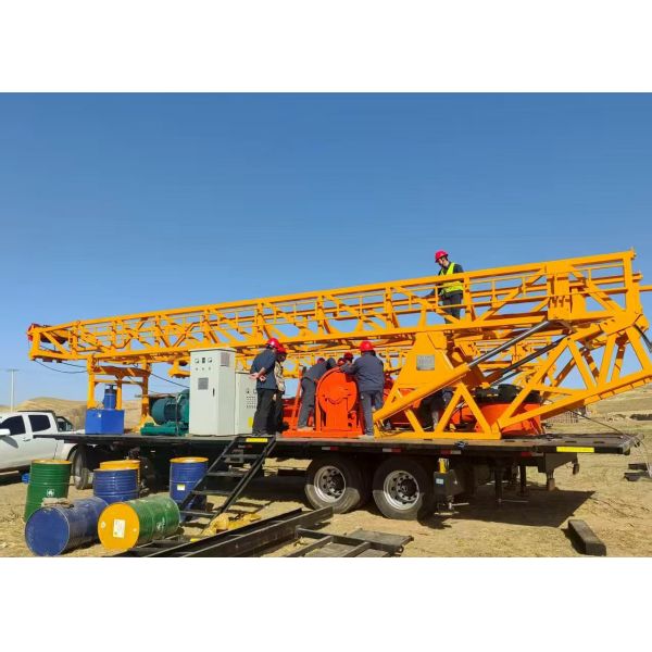 Diesel Engine 1200m Deep Grinding Disc Water Well Drilling Rig With Core Pump