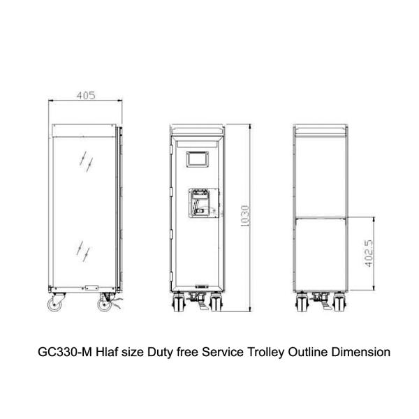 La carretilla/los aviones de la comida de aviones del medio tamaño del atlas mantiene la carretilla de la comida del carro/del aeroplano/el carro GC330-M